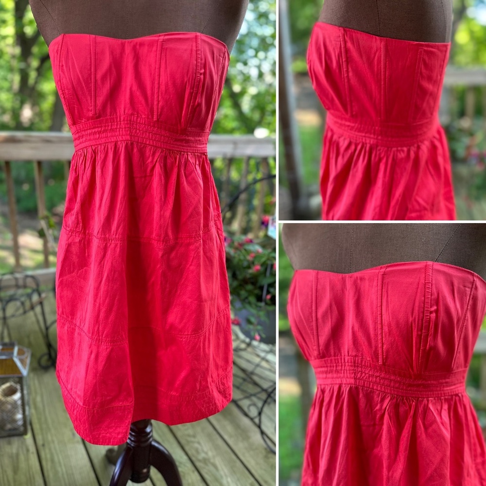 Silk Calypso St. Barth Summer Dress w/Pockets & Boned Bust